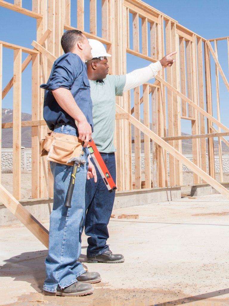 Man discussing project